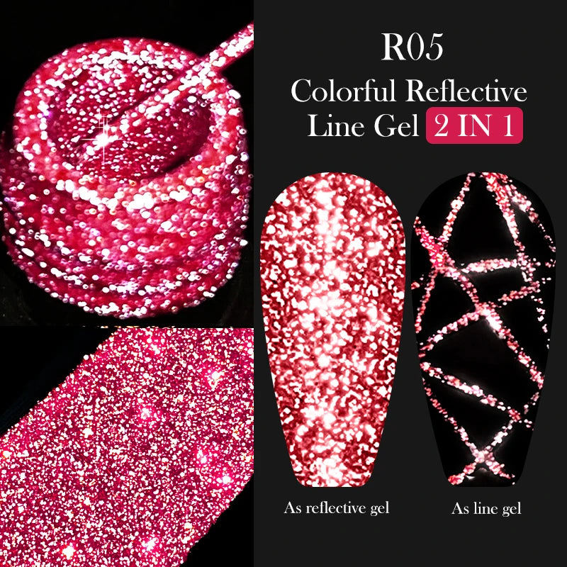 LILYCUTE 5ml Metallic Painting Liner Gel - Gold Silver Nail Art