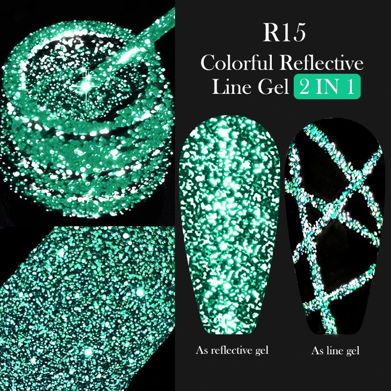 LILYCUTE 5ml Metallic Painting Liner Gel - Gold Silver Nail Art