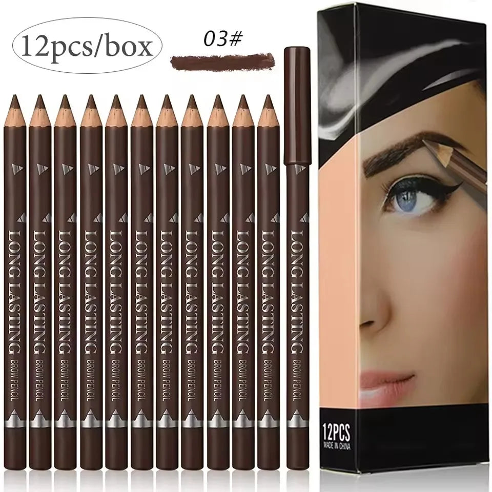 6/12-Piece Waterproof Eyebrow Pencil Set