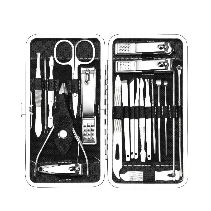 19-Piece Nail Clipper Grooming Set - Manicure Pedicure Tools