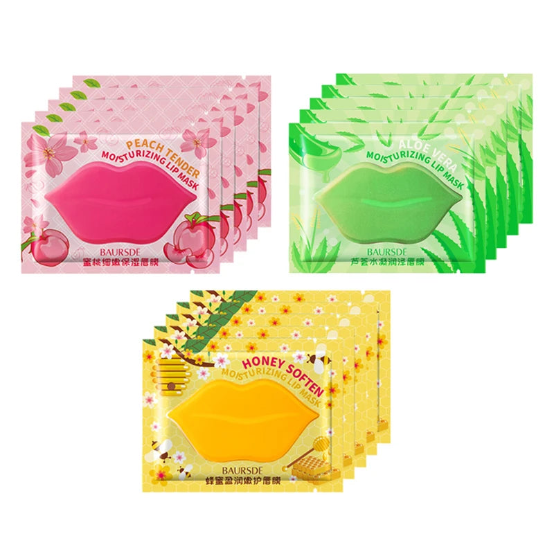 Collagen Fruit Essence Lip Mask Set - Moisturizing Lip Patches