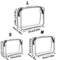 Waterproof Transparent Zipper Cosmetic Pouch - Travel Toiletry Case