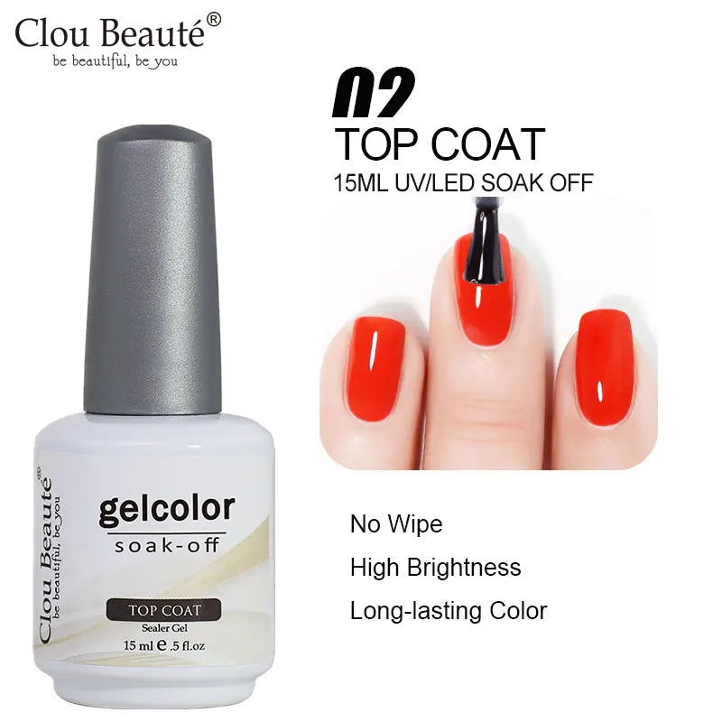 Clou Beaute 15ml Army Green Gel Polish - HEMA and TPO Free