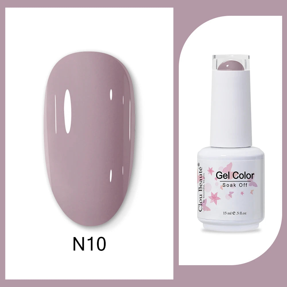 Clou Beaute 15ml Army Green Gel Polish - HEMA and TPO Free
