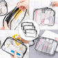 Waterproof Transparent Zipper Cosmetic Pouch - Travel Toiletry Case