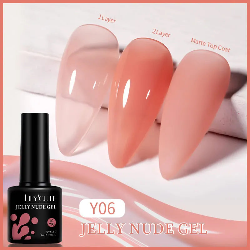 LILYCUTE 7ml Base and No-Wipe Top Coat Gel Polish