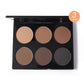 6-Color Highlighter Contour Palette - 3D Bronzer Makeup Kit