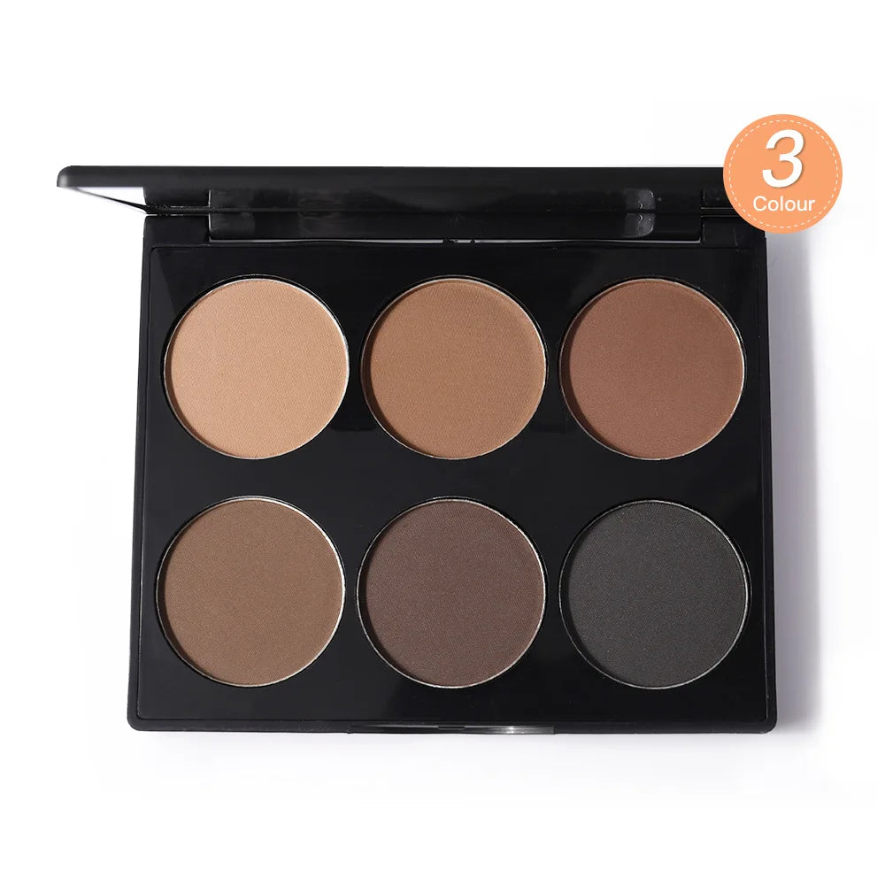 6-Color Highlighter Contour Palette - 3D Bronzer Makeup Kit