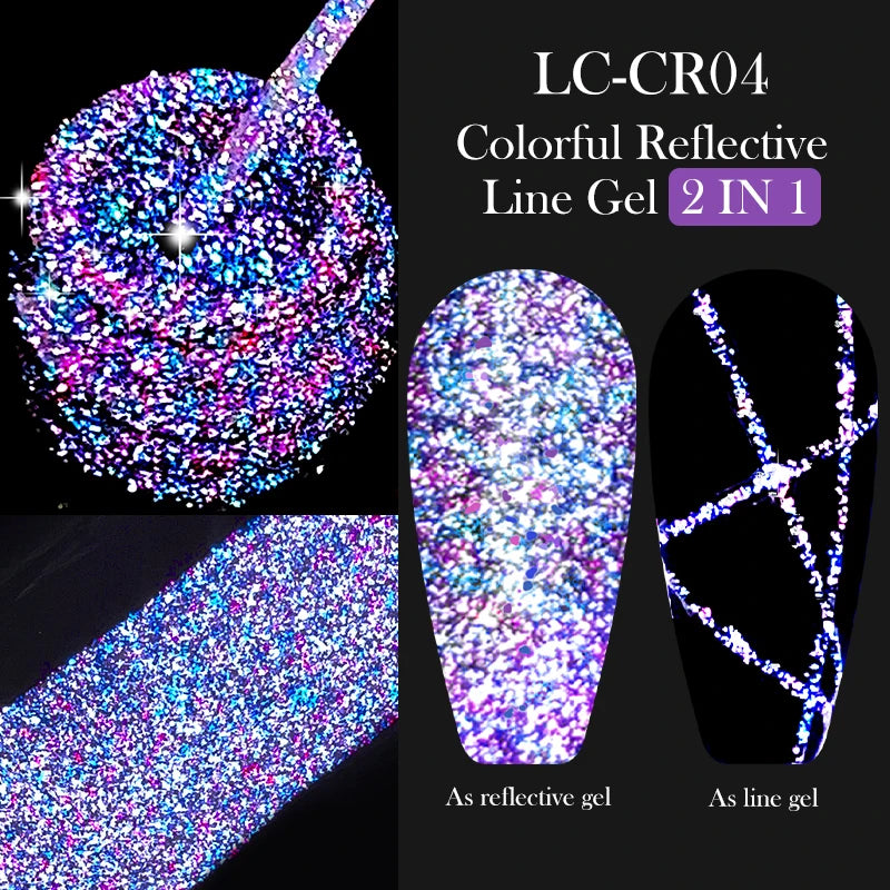 LILYCUTE 5ml Metallic Painting Liner Gel - Gold Silver Nail Art