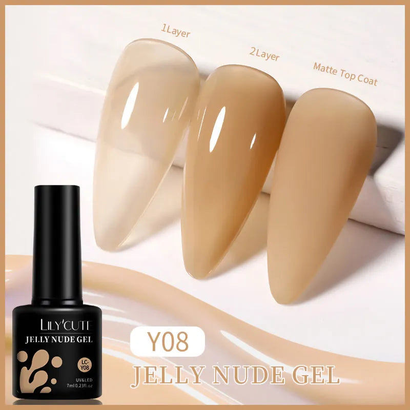 LILYCUTE 7ml Base and No-Wipe Top Coat Gel Polish