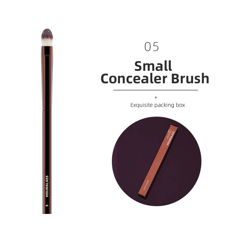 Hourglass-Style Sculpting Makeup Brush - Powder and Eye Tool