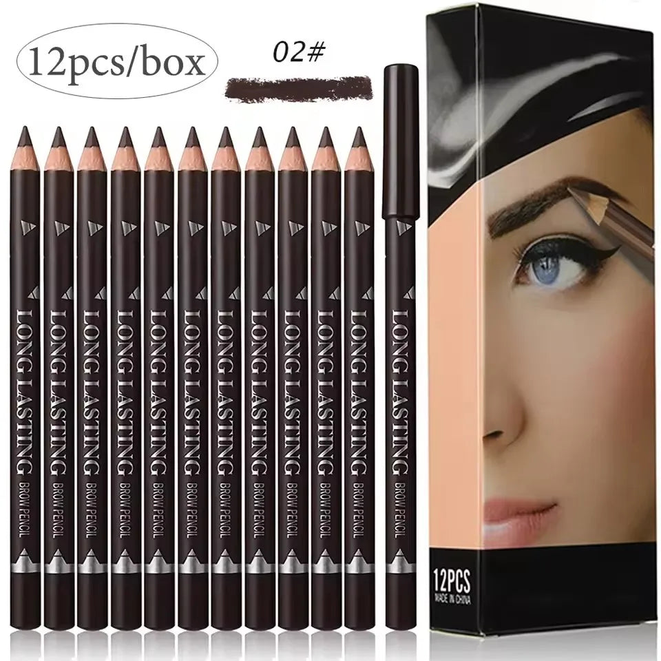 6/12-Piece Waterproof Eyebrow Pencil Set