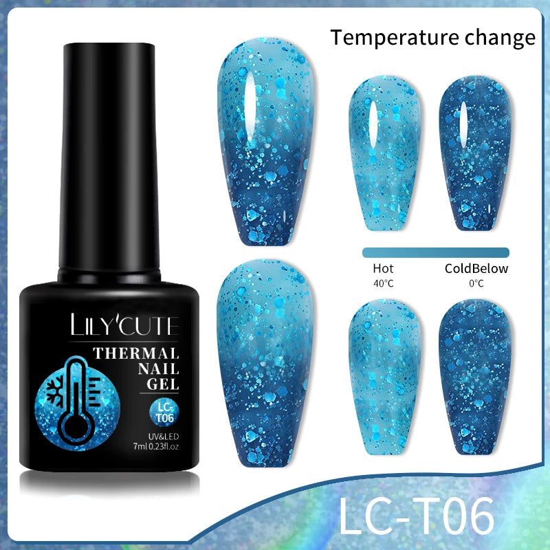 LILYCUTE 7ml Thermal Color-Changing Gel Nail Polish