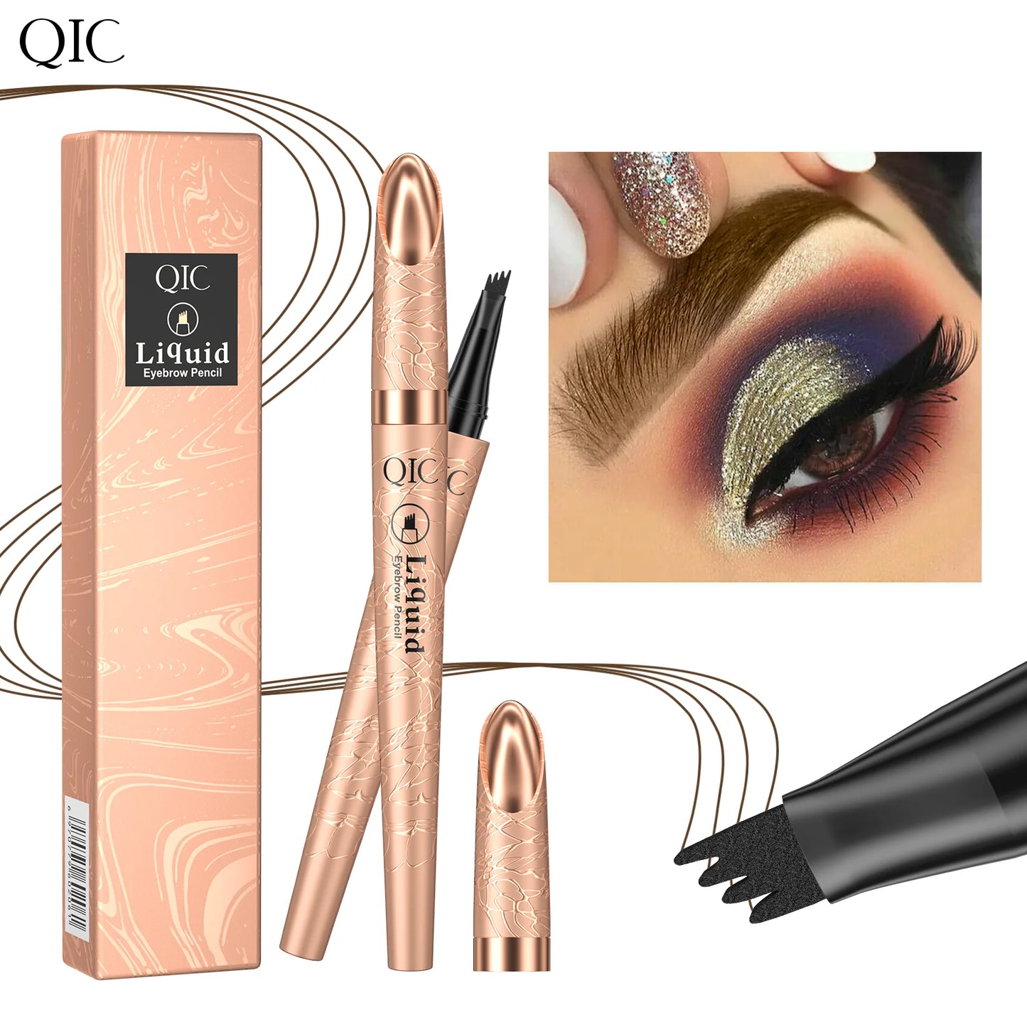 4-Tip Waterproof Microblade Brow Pencil