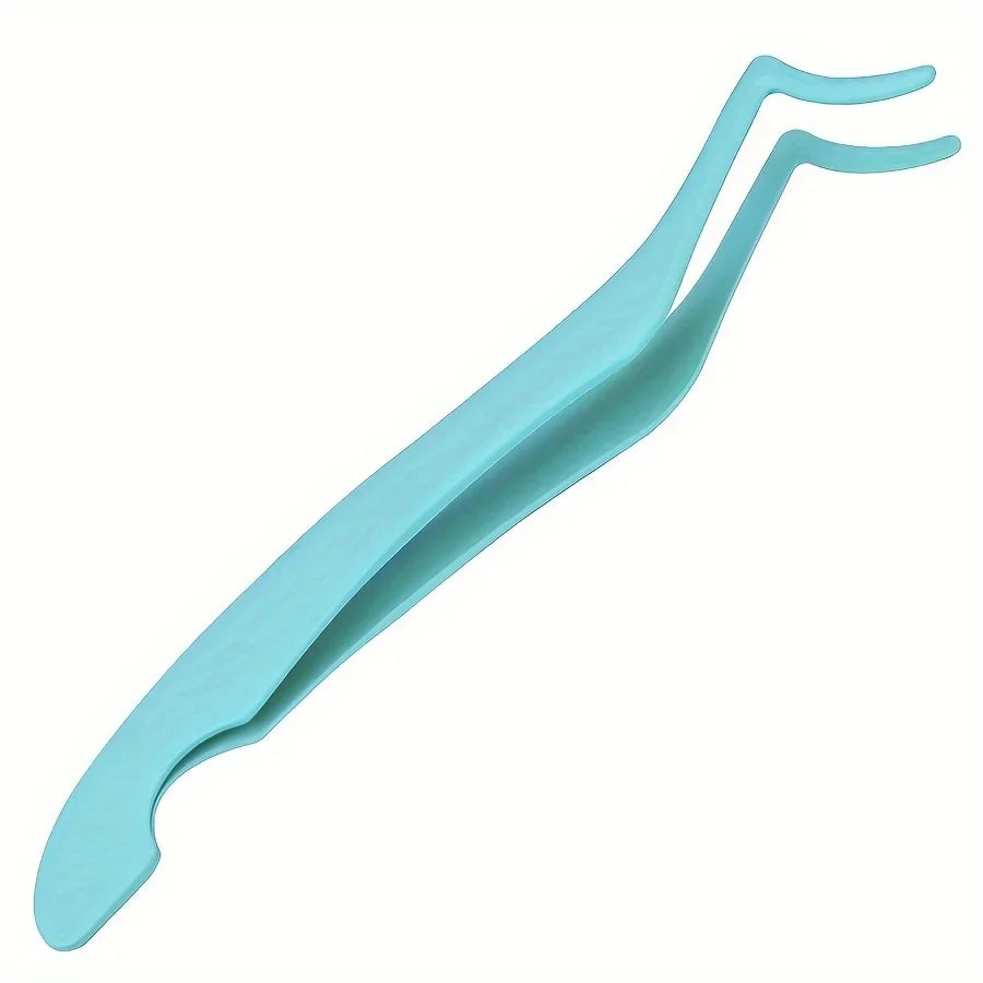 Stainless Steel Seahorse Eyelash Extension Tweezers - Straight & Curved Set