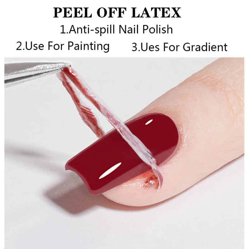 LILYCUTE Peel-Off Nail Latex Tape - Anti-Overflow Manicure Guard