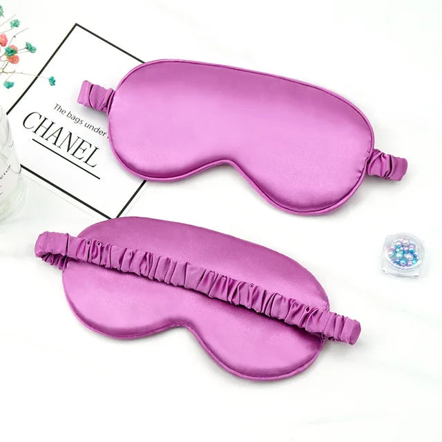 Soft Silk Sleep Mask - 100% Blackout Adjustable Eye Cover