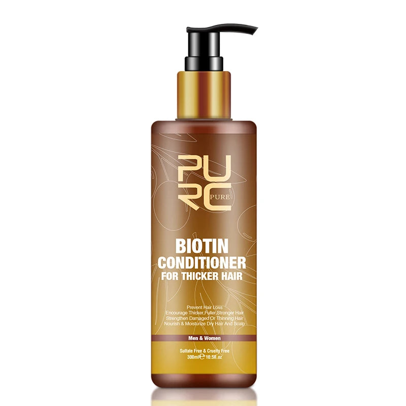 PURC Biotin Hair Care Set - Shampoo Conditioner and Growth Oil