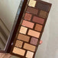 16-Color Nude Brown Eyeshadow Palette - Waterproof Matte Glitter Makeup