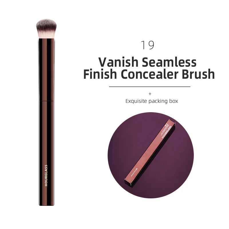 Hourglass-Style Sculpting Makeup Brush - Powder and Eye Tool