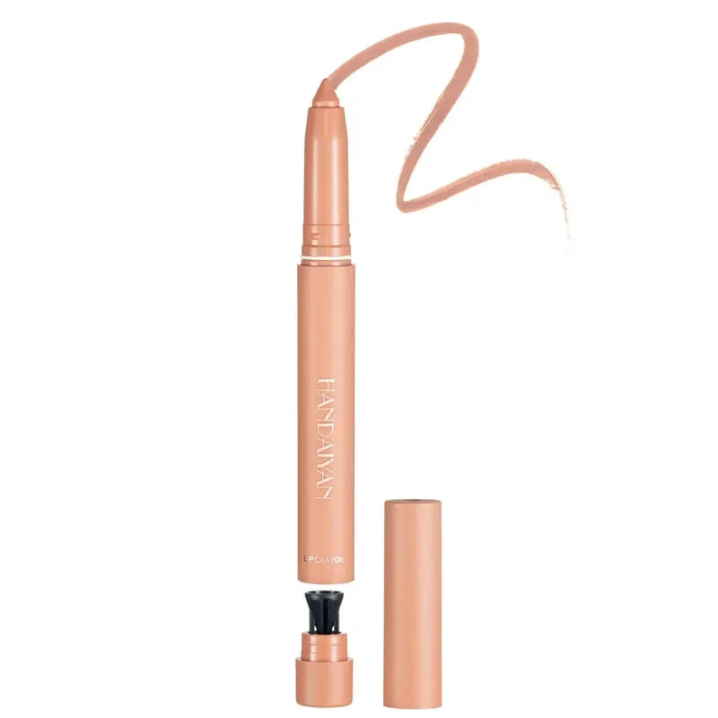 12-Color Pink Velvet Lipstick Pen and Lip Liner Crayon