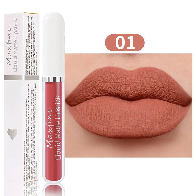 Matte Liquid Lipstick - Waterproof Velvet Lip Glaze
