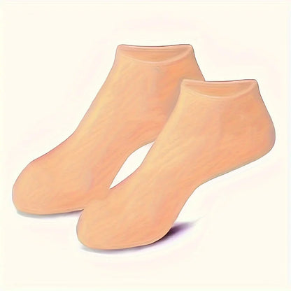 2-Pack Silicone Gel Foot Socks - Cracked Heel Spa Care
