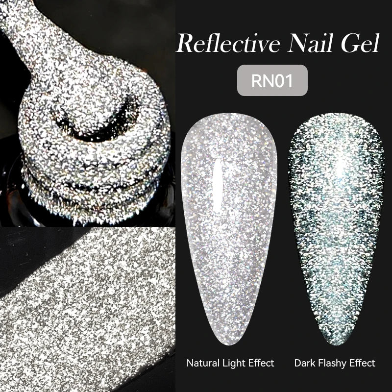 LILYCUTE 5ml Reflective Glitter Liner Gel - Champagne Nail Art