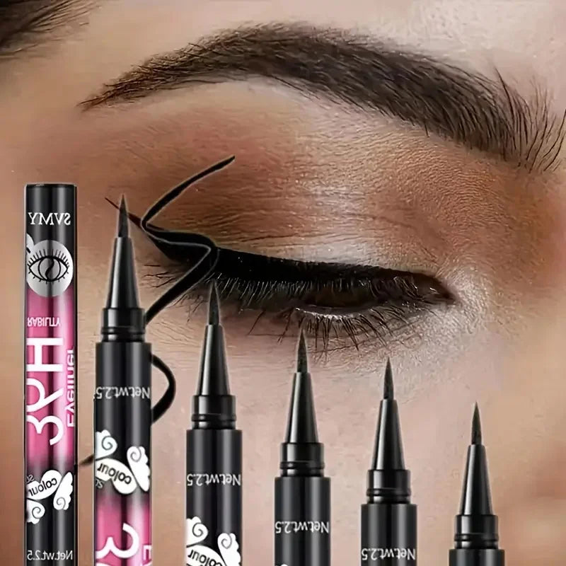 Waterproof Black Eyeliner Pencil Set - Smudge-Proof Beginner Makeup