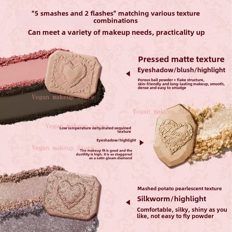 Flowerknows Strawberry Cupid Complexion Palette - Blush Eyeshadow Highlighter