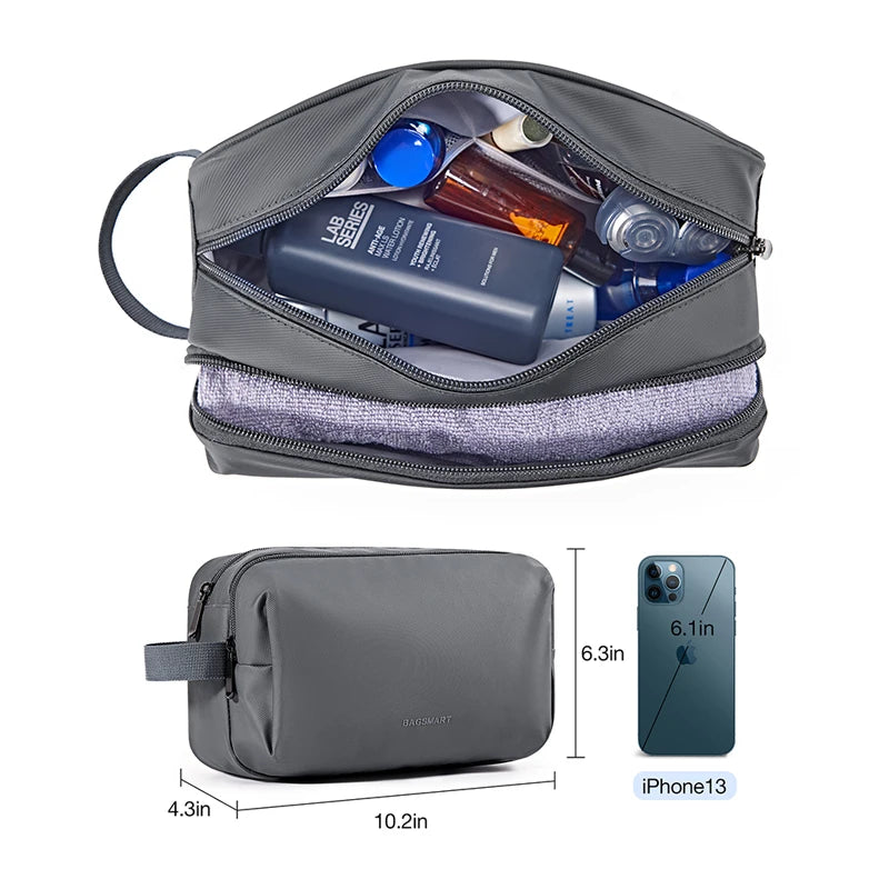 BAGSMART Waterproof Travel Cosmetic Bag - Lightweight Dopp Kit