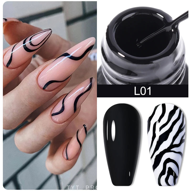 LILYCUTE 5ml Reflective Glitter Liner Gel - Champagne Nail Art