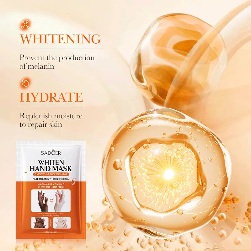 SADOER Niacinamide Hand Mask Gloves - Moisturizing Repair Care