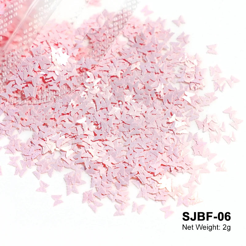 2g Holographic Nail Art Glitter - Star Butterfly Sequins Flakes