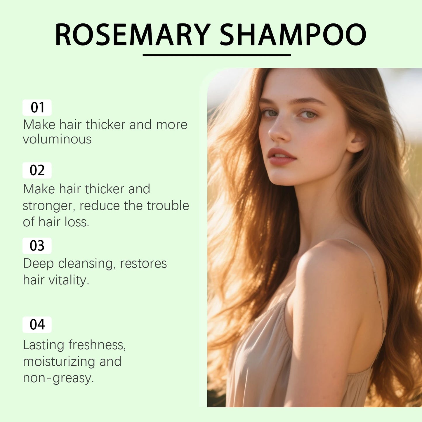 Rosemary Natural Shampoo - Thickening Oil Control Hair Care