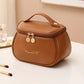 PU Leather Travel Makeup Case - Multi-Functional Toiletry Storage Bag