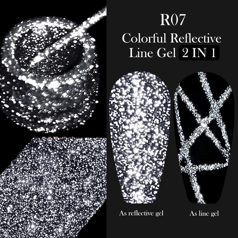 LILYCUTE 5ml Metallic Painting Liner Gel - Gold Silver Nail Art