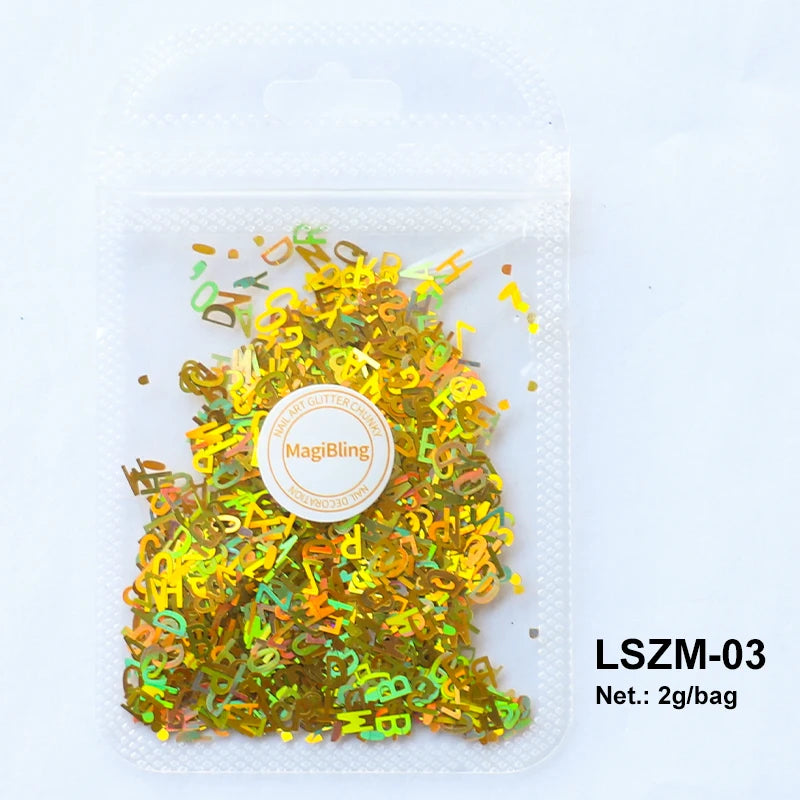 2g Holographic Nail Art Glitter - Star Butterfly Sequins Flakes