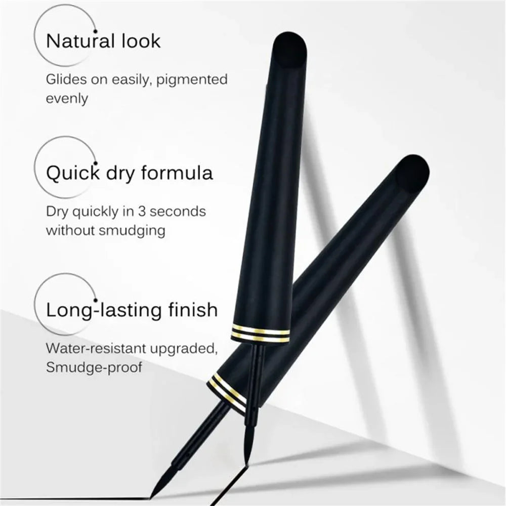 Black Liquid Eyeliner Pencil - Smooth Waterproof Quick-Dry Makeup