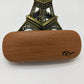 Wood Grain Hard Reading Glasses Case - PU Leather Eyeglass Box