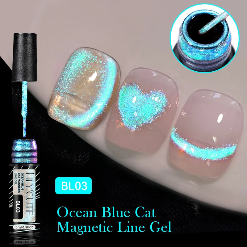 LILYCUTE 7ml 9D Cat Eye Magnetic Gel Polish