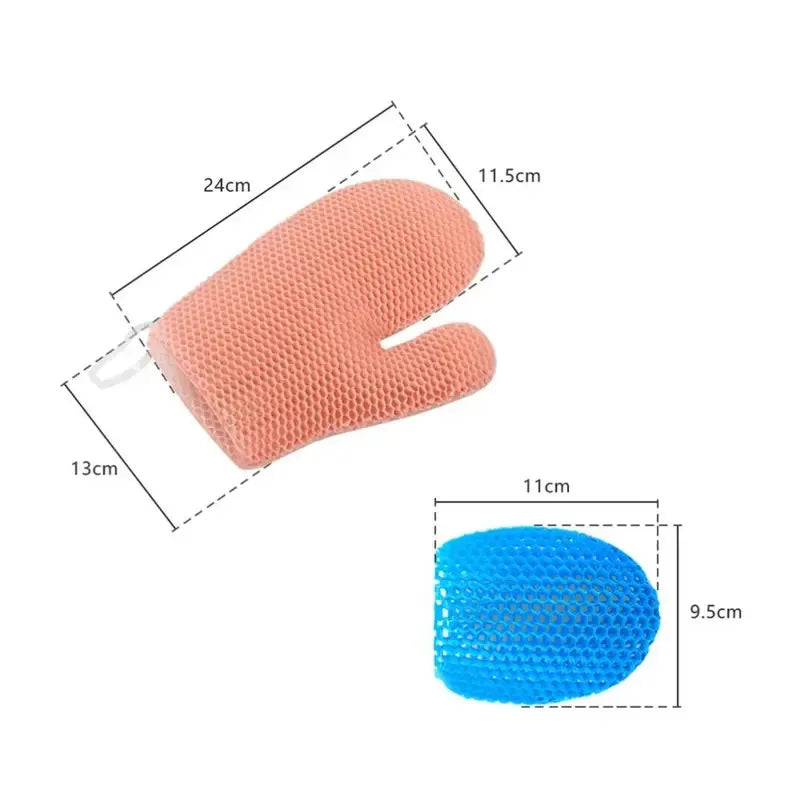 Honeycomb TPU Exfoliating Shower Glove - Quick-Drying Body Scrubber