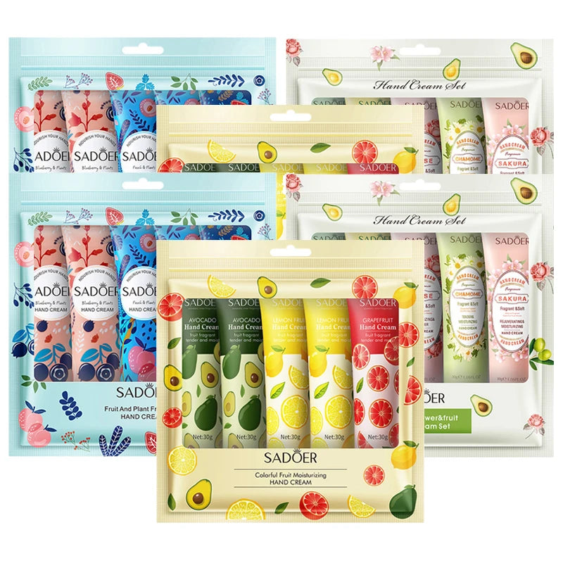 15-Piece Avocado Sakura Hand Cream Set - Moisturizing Care Lotion