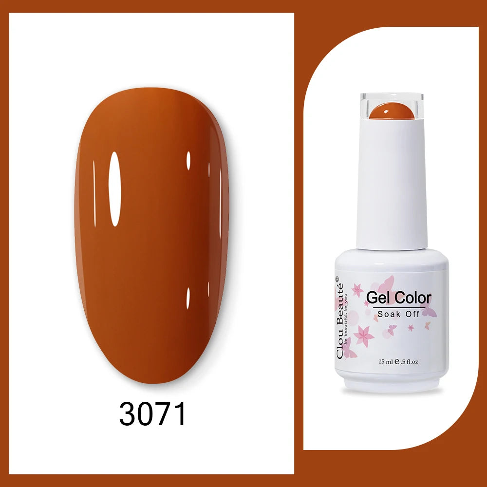 Clou Beaute 15ml Army Green Gel Polish - HEMA and TPO Free
