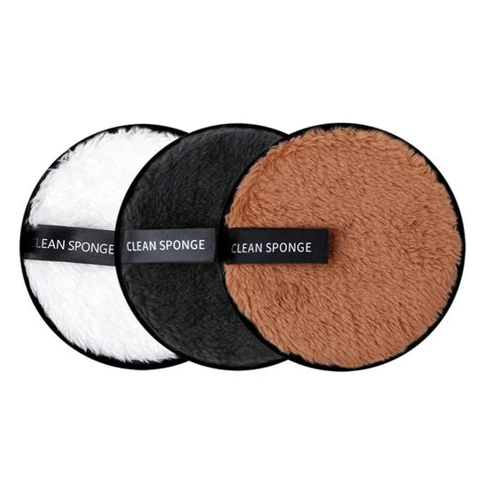 3-Piece Reusable Microfiber Makeup Remover Pad Set