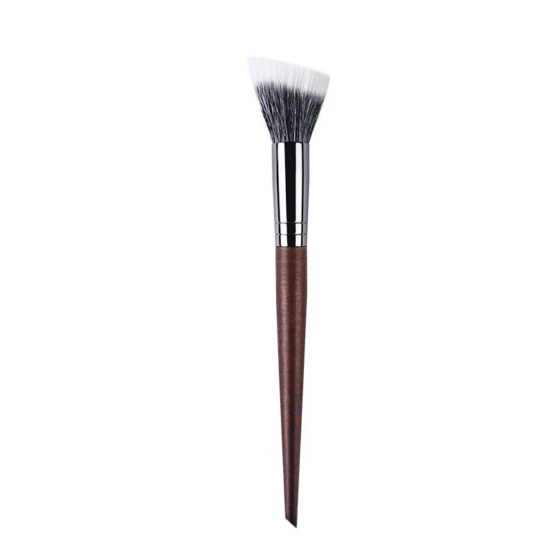 Natural Wood Goat Hair Stippling Brush - Powder and Contour Tool