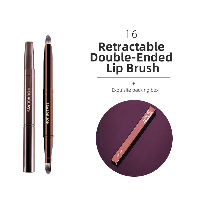 Hourglass-Style Sculpting Makeup Brush - Powder and Eye Tool