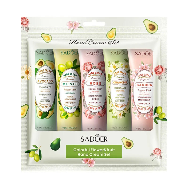 15-Piece Avocado Sakura Hand Cream Set - Moisturizing Care Lotion