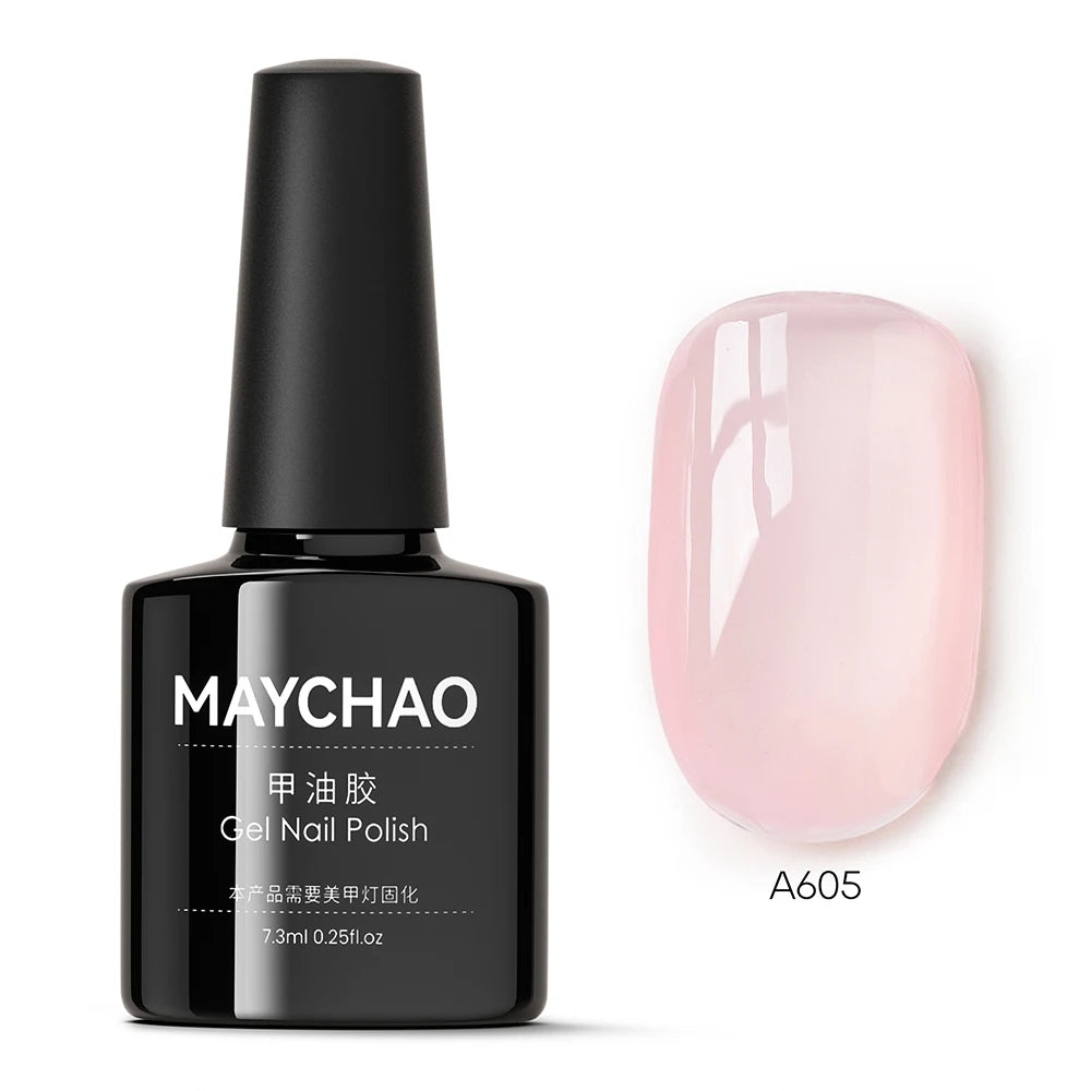 MAYCHAO 7.3ml Transparent Jelly Nude Gel Polish