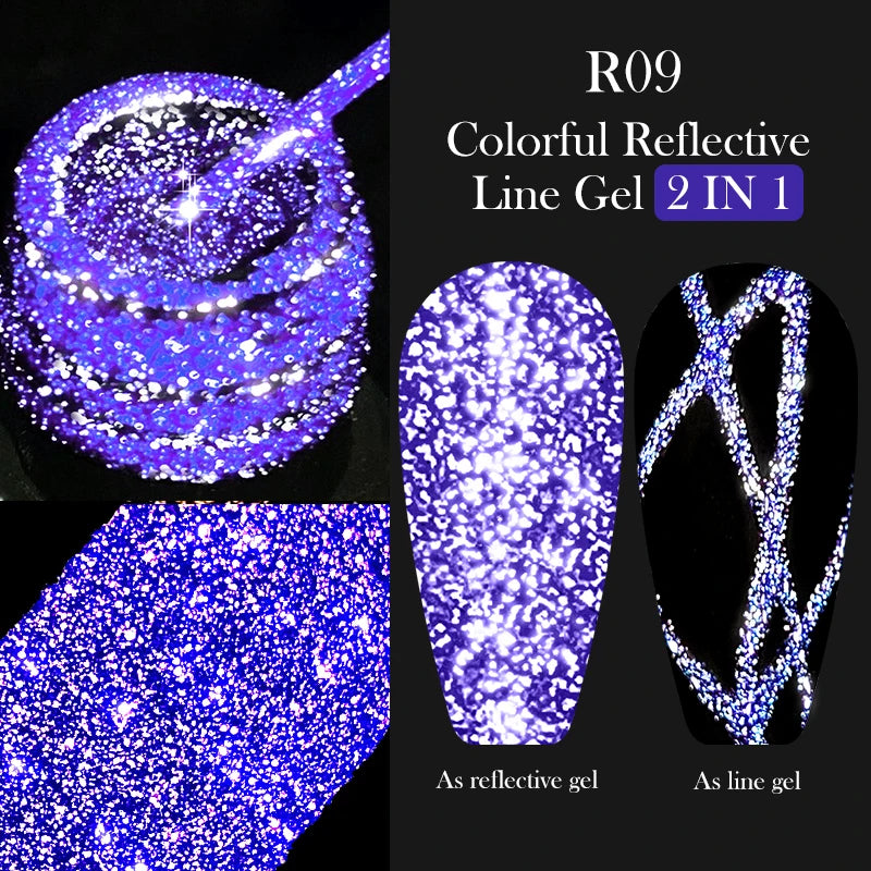 LILYCUTE 5ml Metallic Painting Liner Gel - Gold Silver Nail Art